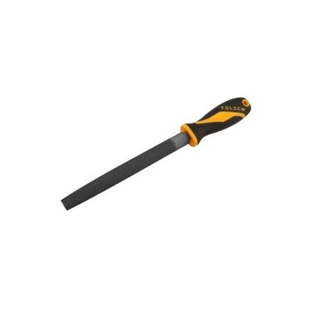 Tolsen 8 Half Round Steel File T12 Special Tool Steel, Two-Component Plastic Handle 32005